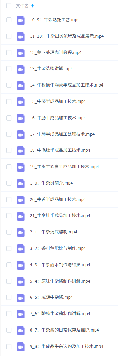 原味牛杂摆摊开店攻略全套课